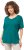 Ulla Popken Double Layer Rounded V-Neck Slim Fit Tee Dark Emerald - Μπλουζάκια - 