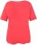 Ulla Popken Double Layer Rounded V-Neck Slim Fit Tee Dark Coral - Μπλουζάκια - 