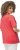 Ulla Popken Double Layer Rounded V-Neck Slim Fit Tee Dark Coral - Μπλουζάκια - 