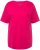 Ulla Popken Double Layer Rounded V-Neck Slim Fit Tee Magenta Pink - Μπλουζάκια - 