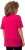 Ulla Popken Double Layer Rounded V-Neck Slim Fit Tee Magenta Pink - Μπλουζάκια - 