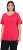 Ulla Popken Double Layer Rounded V-Neck Slim Fit Tee Red - Μπλουζάκια - 