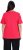 Ulla Popken Double Layer Rounded V-Neck Slim Fit Tee Red - Μπλουζάκια - 