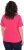 Ulla Popken Double Layer Rounded V-Neck Slim Fit Tee Dark Pink - Μπλουζάκια - 