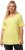 Ulla Popken Double Layer Rounded V-Neck Slim Fit Tee Lemon Yellow - Μπλουζάκια - 