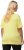 Ulla Popken Double Layer Rounded V-Neck Slim Fit Tee Lemon Yellow - Μπλουζάκια - 