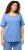 Ulla Popken Double Layer Rounded V-Neck Slim Fit Tee Cloud Blue - Μπλουζάκια - 