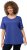 Ulla Popken Double Layer Rounded V-Neck Slim Fit Tee Blue Purple - Μπλουζάκια - 