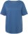 Ulla Popken Double Layer Rounded V-Neck Slim Fit Tee Denim Blue - Μπλουζάκια - 