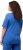 Ulla Popken Double Layer Rounded V-Neck Slim Fit Tee Blue - Μπλουζάκια - 