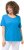 Ulla Popken Double Layer Rounded V-Neck Slim Fit Tee Sapphire Blue - Μπλουζάκια - 