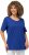 Ulla Popken Double Layer Rounded V-Neck Slim Fit Tee Cobalt Blue - Μπλουζάκια - 