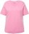 Ulla Popken Double Layer Rounded V-Neck Slim Fit Tee Light Pink - Μπλουζάκια - 