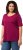 Ulla Popken Double Layer Rounded V-Neck Slim Fit Tee Magnolia Red - Μπλουζάκια - 