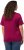 Ulla Popken Double Layer Rounded V-Neck Slim Fit Tee Magnolia Red - Μπλουζάκια - 