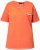 Ulla Popken Cold Dye Ruffle Edge Pocket Tee Coral Pink - Μπλουζάκια - 