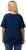 Ulla Popken Cold Dye Ruffle Edge Pocket Tee Dark Blue - Μπλουζάκια - 