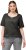 Ulla Popken Cold Dyed Sweetheart Neckline Short Sleeve Tee Graphite Grey - Μπλουζάκια - 