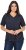 Ulla Popken Lace Trim Short Sleeve Tee Navy Blue - Μπλουζάκια - 