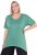 Ulla Popken Quick Drying Pointed Hem Stretch Fit Tee Ivy Green - Μπλουζάκια - 