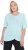 Ulla Popken Antibacterial Short Sleeve Draped Tee Light Turquiose - Μπλουζάκια - 