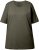 Ulla Popken Basic Round Neck Short Sleeve Relaxed Fit T-Shirt Olive Grey - Μπλουζάκια - 