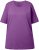 Ulla Popken Basic Round Neck Short Sleeve Relaxed Fit T-Shirt Purple - Μπλουζάκια - 