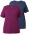 Ulla Popken Eco Cotton Basic T-Shirt 2-Pack Black/Red - Μπλουζάκια - 
