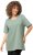 Ulla Popken Essential Round Neck Stretch Tee Light Moss Green - Μπλουζάκια - 