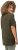 Ulla Popken Essential Round Neck Stretch Tee Forest Green - Μπλουζάκια - 