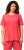 Ulla Popken Essential Round Neck Stretch Tee Dark Coral - Μπλουζάκια - 