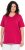 Ulla Popken Essential V-Neck Stretch Tee Dark Raspberry - Μπλουζάκια - 