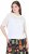 Ulla Popken Lace Yoke Short Sleeve T-Shirt Snow White - Μπλουζάκια - 