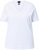 Ulla Popken Satin Trimmed Ribbed Jersey Short Sleeve T-Shirt Snow White - Μπλουζάκια - 