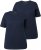 Ulla Popken Scoop Neck Short Sleeve Tee Navy - Μπλουζάκια - 