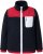 Ulla Popken Color Block Teddy Fleece Jacket Navy - φούτερ/Φούτερ με κουκούλα - 