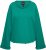 Ulla Popken Rolled Edge Long Sleeve Sweatshirt Emerald Green - φούτερ/Φούτερ με κουκούλα - 