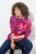 Ulla Popken Ribbon Print Turtleneck Sweatshirt Cherry Red - φούτερ/Φούτερ με κουκούλα - Ζεστά Φούτερ, Hoodies & Πλεκτά