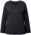 Ulla Popken Basic Round Neck Long Sleeve Slim Fit Cotton Tee Black - Μπλουζάκια - 
