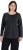 Ulla Popken Basic Round Neck Long Sleeve Slim Fit Cotton Tee Black - Μπλουζάκια - 