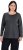 Ulla Popken Basic Round Neck Long Sleeve Slim Fit Cotton Tee Charcoal - Μπλουζάκια - 