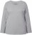 Ulla Popken Basic Round Neck Long Sleeve Slim Fit Cotton Tee Light Grey Melange - Μπλουζάκια - 