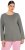 Ulla Popken Basic Round Neck Long Sleeve Slim Fit Cotton Tee Grey - Μπλουζάκια - 