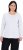 Ulla Popken Basic Round Neck Long Sleeve Slim Fit Cotton Tee Snow White - Φούστες - 