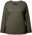 Ulla Popken Basic Round Neck Long Sleeve Slim Fit Cotton Tee Olive - Μπλουζάκια - 