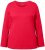 Ulla Popken Basic Round Neck Long Sleeve Slim Fit Cotton Tee Red - Μπλουζάκια - 