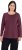 Ulla Popken Basic Round Neck Long Sleeve Slim Fit Cotton Tee Dark Berry - Μπλουζάκια - 