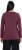 Ulla Popken Basic Round Neck Long Sleeve Slim Fit Cotton Tee Dark Berry - Μπλουζάκια - 