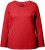 Ulla Popken Basic Round Neck Long Sleeve Slim Fit Cotton Tee Salsa Red - Μπλουζάκια - 