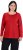 Ulla Popken Basic Round Neck Long Sleeve Slim Fit Cotton Tee Salsa Red - Μπλουζάκια - 